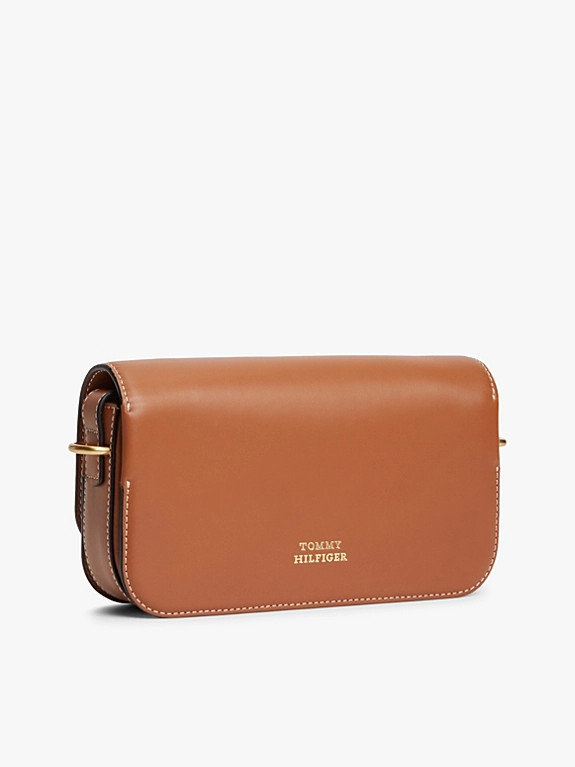 Leather Flap Logo Plaque Crossbody Bag | Tommy Hilfiger UK