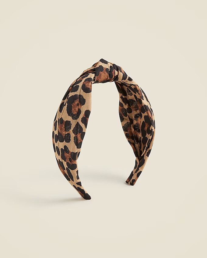 Knot headband in leopard | J. Crew US