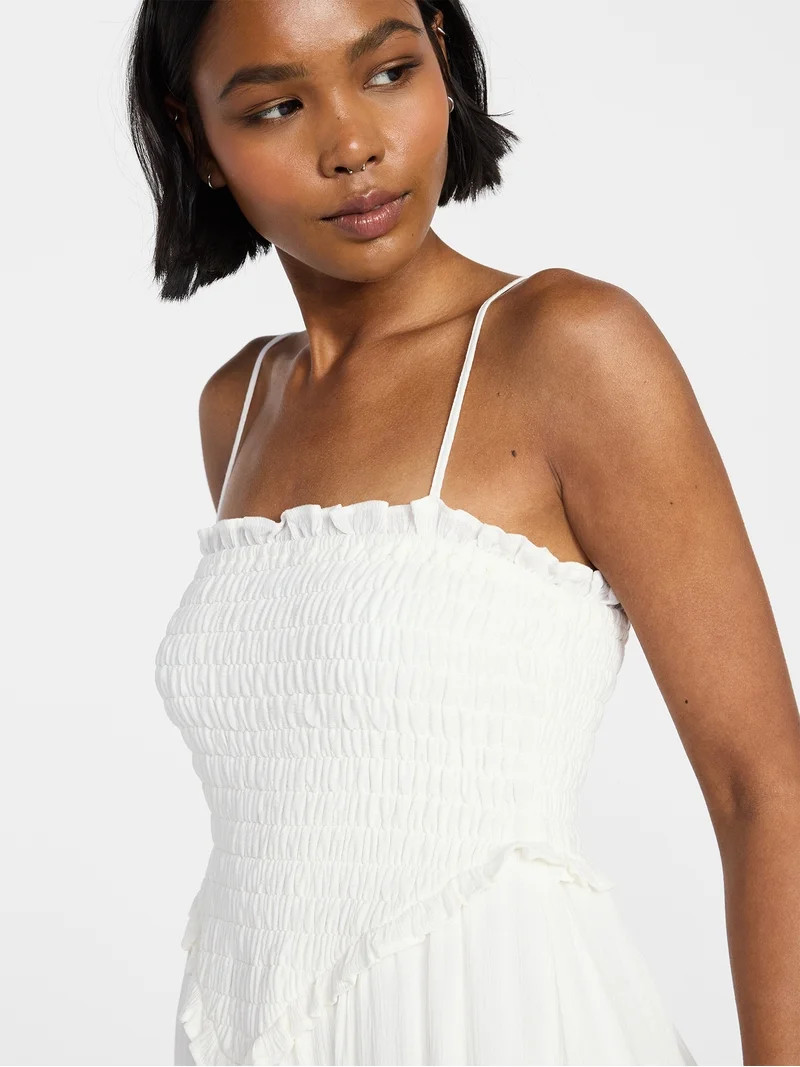 No Boundaries Smocked Romper, Women's XXS-XXL | Walmart (US)