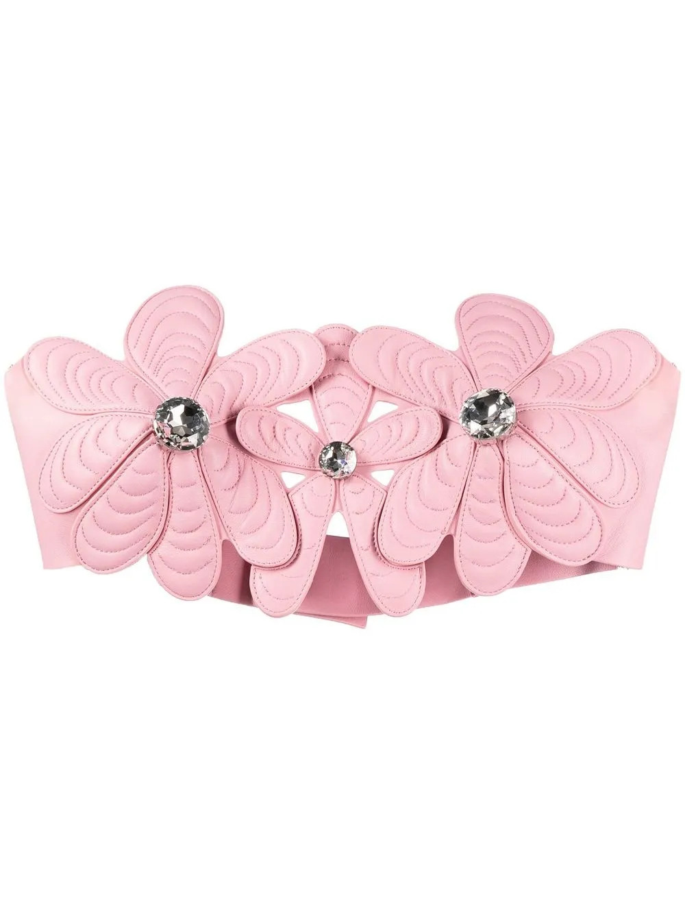 Mussel Flower leather bandeau top | Farfetch Global