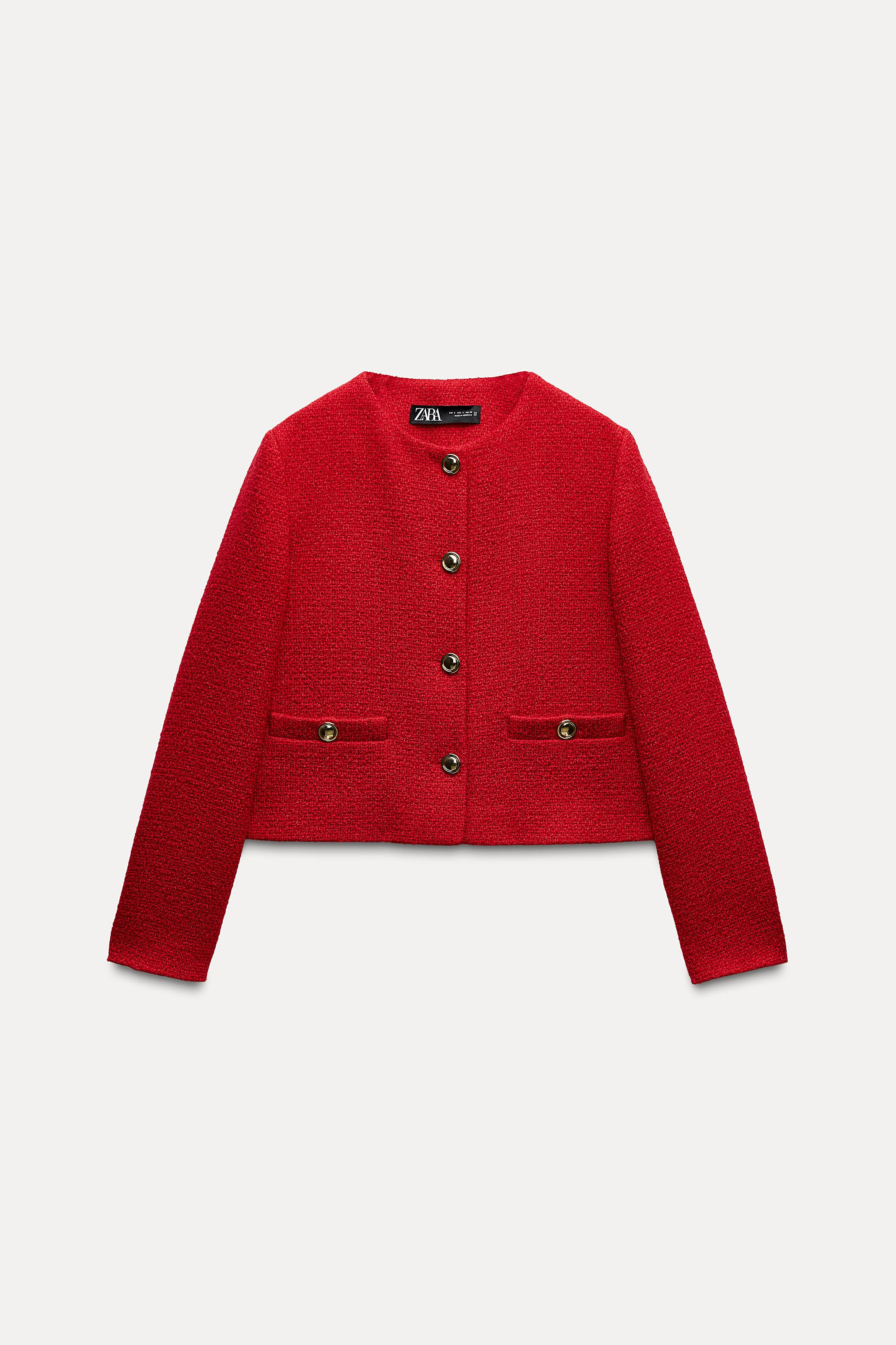 GOLDEN BUTTON STRUCTURED BLAZER | Zara US