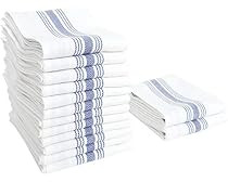 Value Basics Herringbone Kitchen Dish Towel Set, 100% All-Natural Cotton bar Towels, 15" x 25", 1... | Amazon (US)