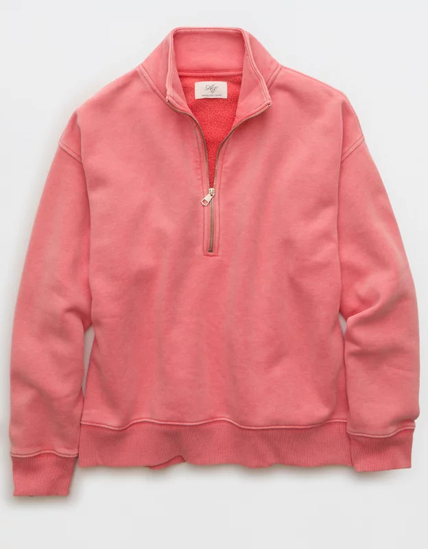 AE Everyday Luxe Quarter-Zip Sweatshirt | American Eagle Outfitters (US & CA)