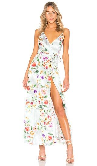 Tularosa Aubrie Dress in Blue Flowerbed | Revolve Clothing (Global)