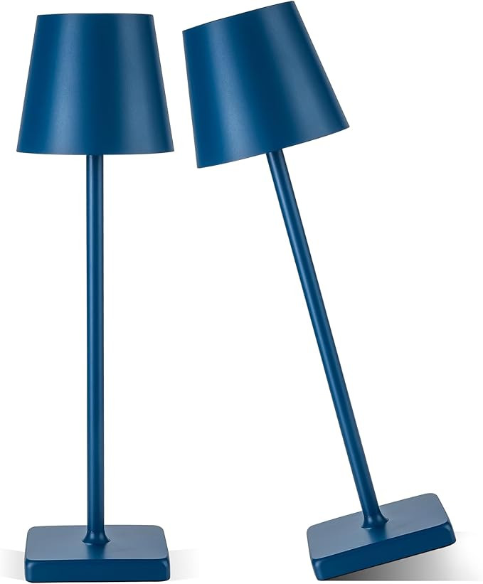 HASUN 2 Pack Cordless Table Lamp, Portable LED Desk Lamp, 5200mAh Battery Operated Lights, 3 Colo... | Amazon (US)