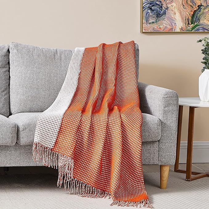 Dream Sunset Waffle Throw Blanket 50''x 60'', for Couch, Sofa, Bed and Decorative. Breathable and... | Amazon (US)