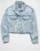 AE Cropped Cut-Off Denim Jacket | American Eagle Outfitters (US & CA)