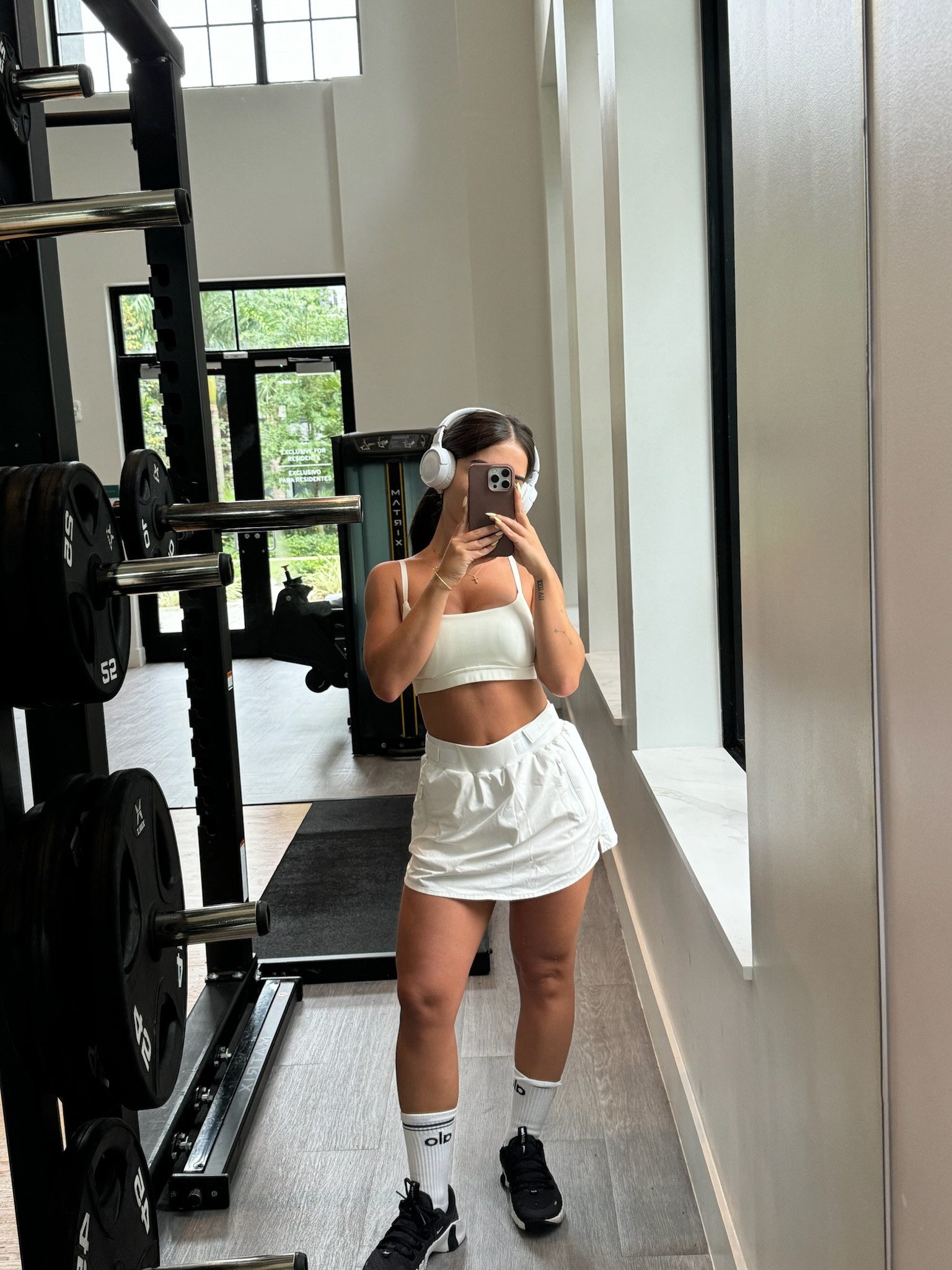 Gym outfit idea 🤍

White skirt, white top 

#Summer #Sporty 

#LTKSeasonal #LTKStyleTip #LTKFitness