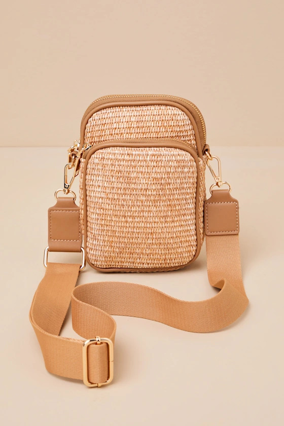 Fenna Tan Raffia Woven Crossbody Bag | Lulus