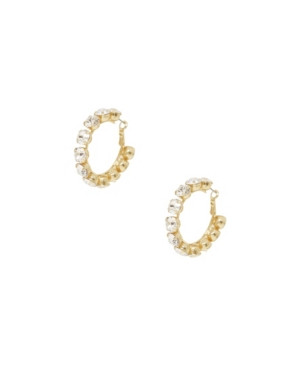 Ettika Small Crystal and 18K Gold Warrior Hoop Women's Earrings | Macys (US)