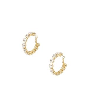 Ettika Small Crystal and 18K Gold Warrior Hoop Women's Earrings | Macys (US)
