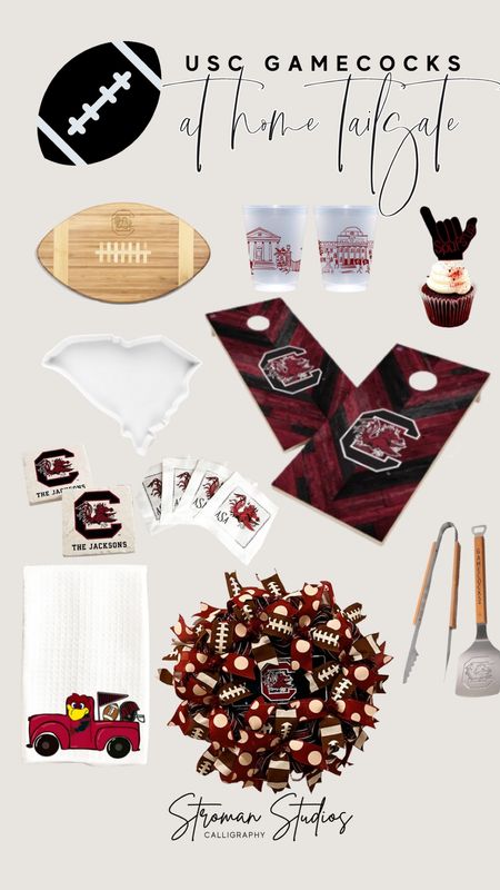 Away game? Looking for the perfect at home tailgate set up?? We’ve got just the perfect small touch additions (without going overboard) to make your football home decor minimal but still SHINE. Time to get into the game from the comfort of your own home! 

#southcarolina #southcarolinafootball #gamecocks #southcarolinagamecocks #athometailgate #tailgate #footballtailgate #spursup #cocky #homedecor #gamecockwreath #gamecockhomedecor #footballseason #footballszn #williamsbrice #footballstadium 

#LTKparties #LTKhome #LTKU