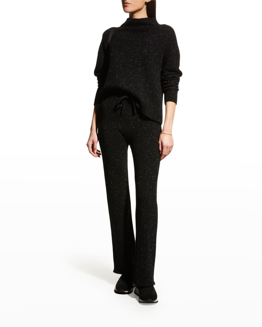 Monrow Speckled Cashmere Mock-Neck Sweater | Neiman Marcus
