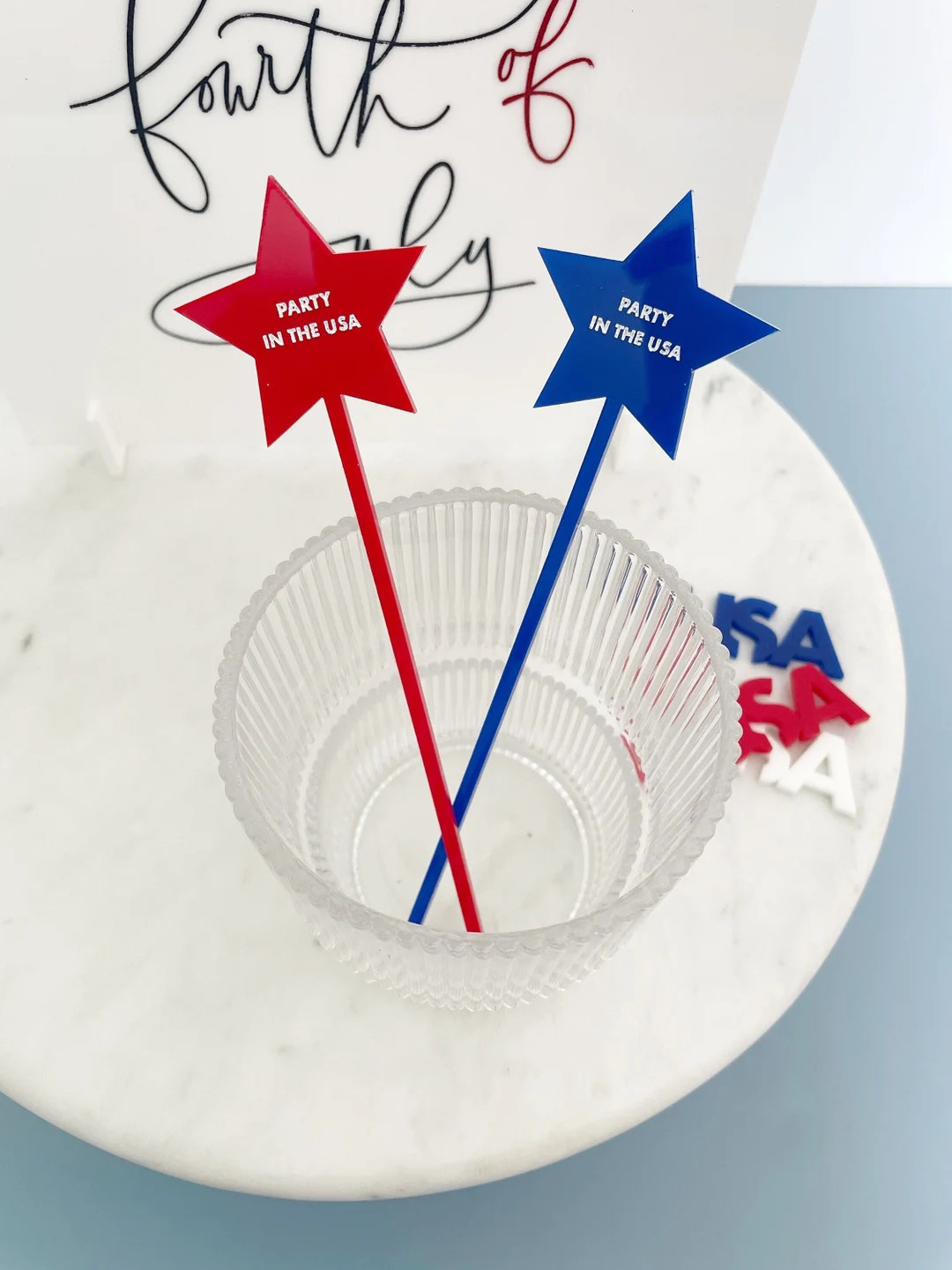 4th of July Stir Sticks, Party in the USA, Star Stir Sticks, Fourth of July Stirrers, Fourth of J... | Etsy (US)