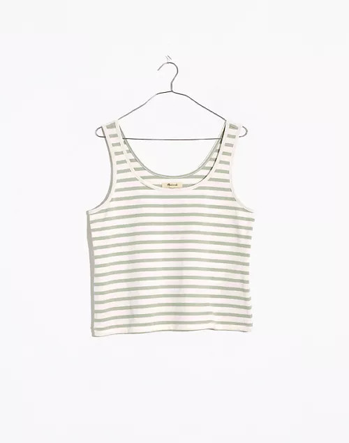 Boxy-Crop Tank Top in Crawley Stripe | Madewell