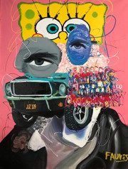 "Breaking Good" Pop Art Painting 70 x 54 inch by John Paul Fauves2019