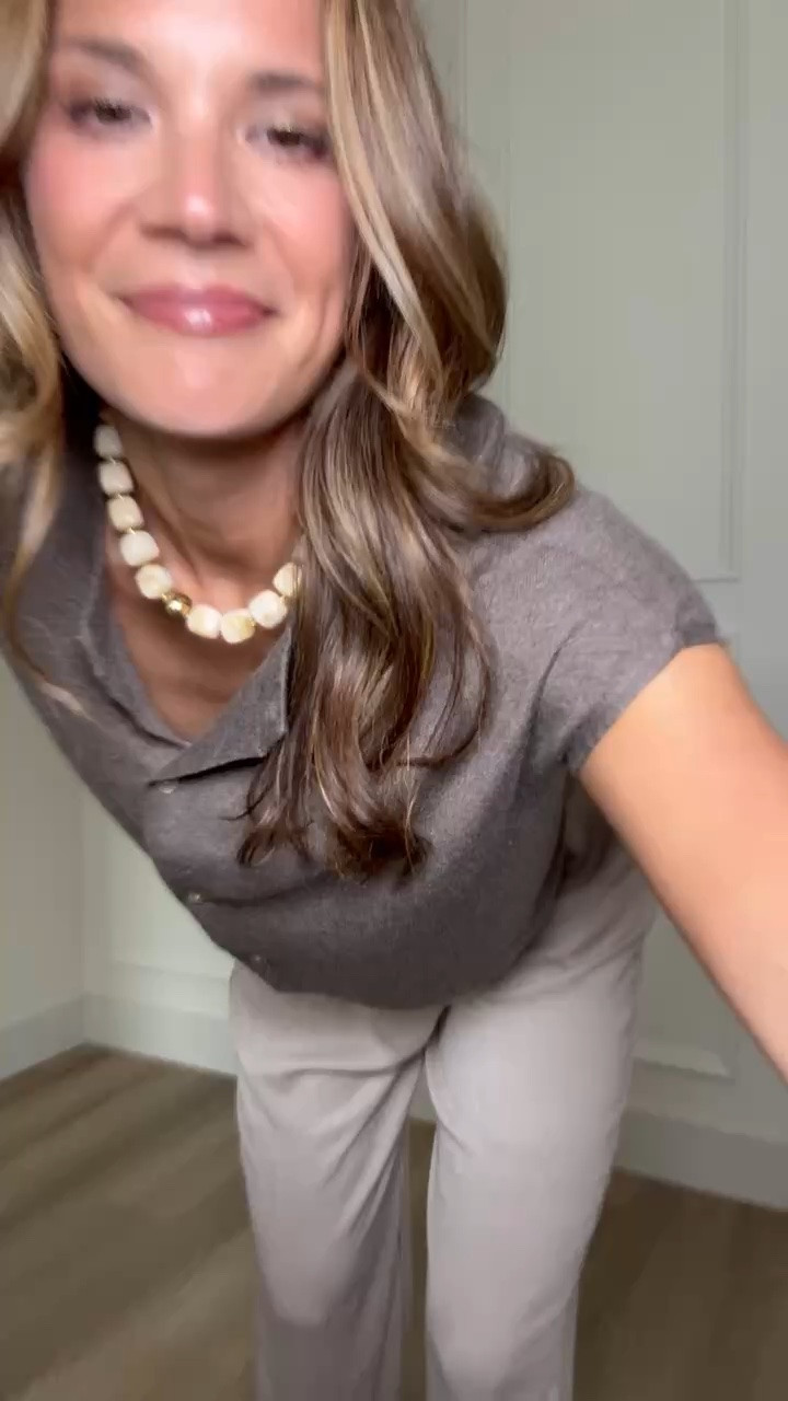 This neutral outfit is such an easy way to look polished with almost no effort. The lightweight button front knit top paired with the flowy wide leg pants creates an elevated outfit that’s comfortable enough for travel, errands, or a casual dinner. These versatile separates will quickly become wardrobe favorites.

neutral matching set, button front knit top, wide leg pants, effortless style, elevated casual outfit, travel outfit inspiration, comfortable everyday fashion, neutral wardrobe, minimalist style, versatile summer outfit, chic neutral look, StangandCo

#LTKWorkwear #LTKTall #LTKootd