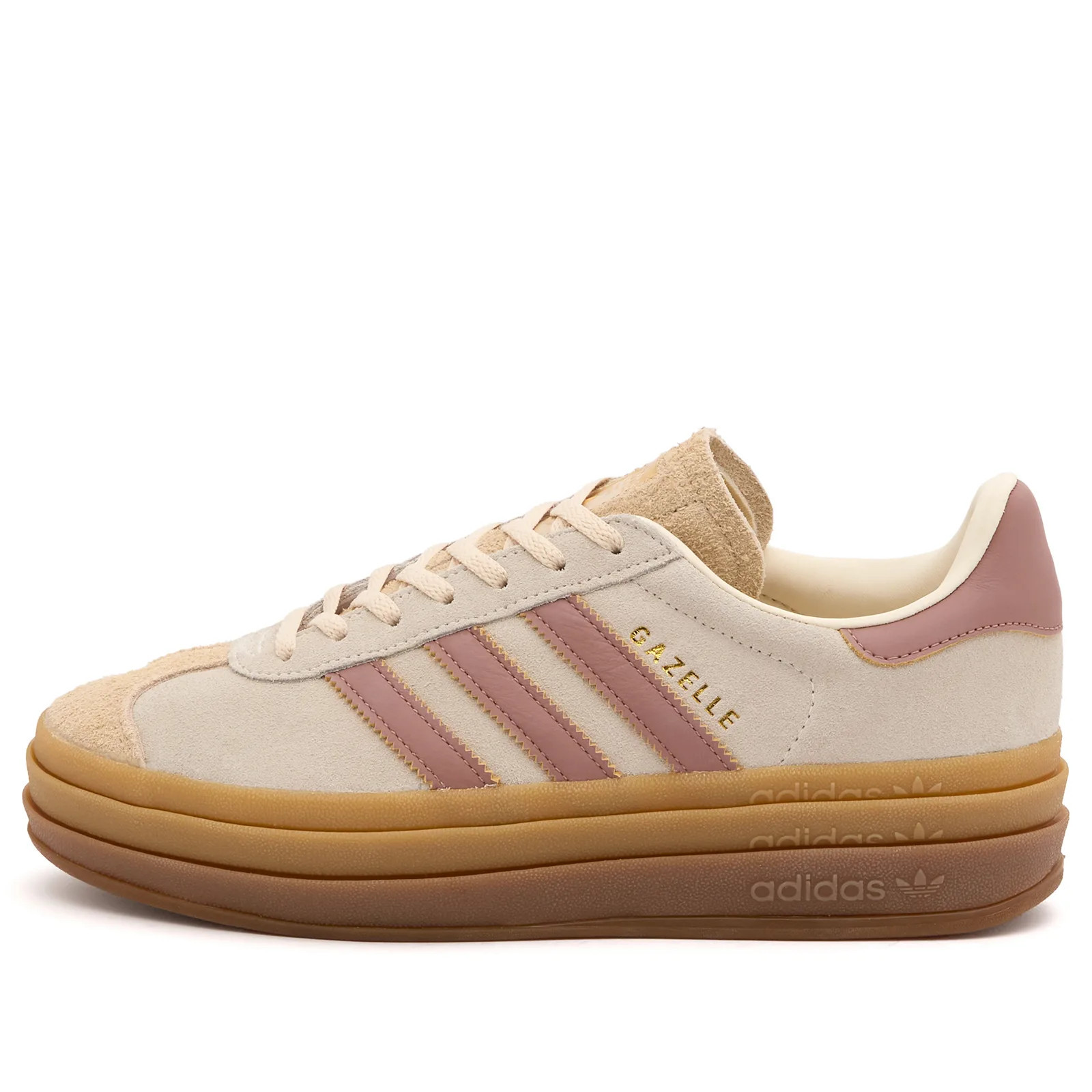 Adidas Women's Gazelle Bold W in Cream White/Warm Clay/Sand Strata, Size UK 4.5 | END. Clothing