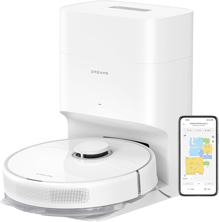 dreame D10 Plus Gen 2 Saugroboter mit Wischfunktion, Automatischer Staubentleerung, Speichert bis... | Amazon (DE)