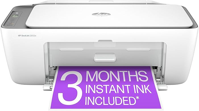 HP DeskJet 2855e Wireless All-in-One Color Inkjet Printer, Scanner, Copier, Best for home, 3 mont... | Amazon (US)