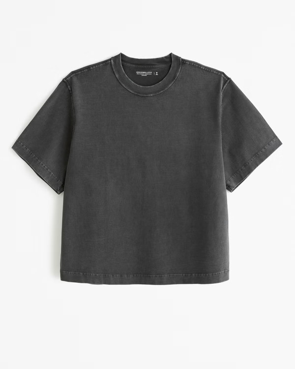 Premium Heavyweight Cropped Tee | Abercrombie & Fitch (US)
