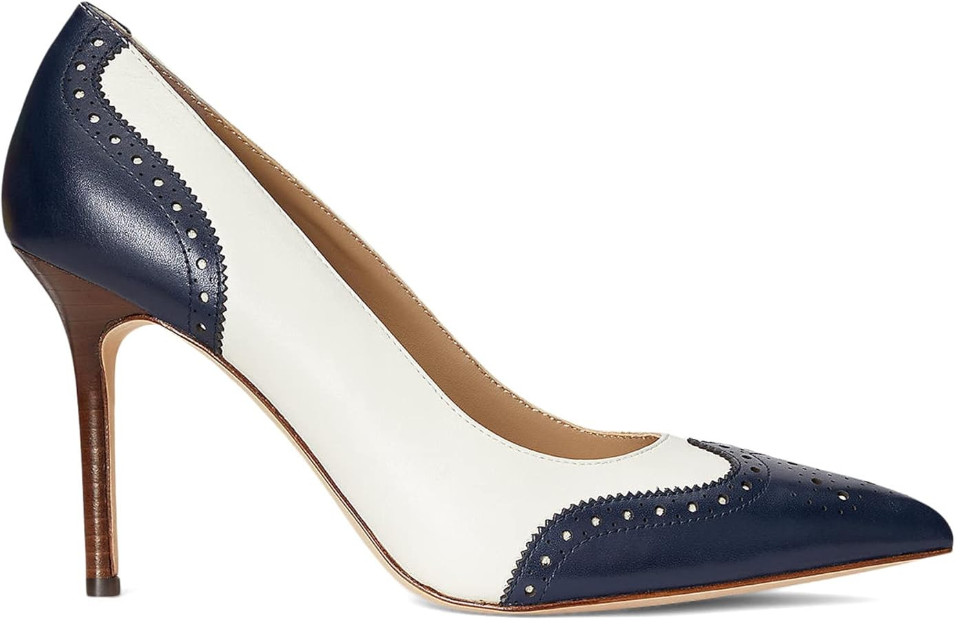 Lauren Ralph Lauren Women's Lynden Nappa & Burnished Leather PumpLynden Nappa & Burnished Leather... | Amazon (UK)