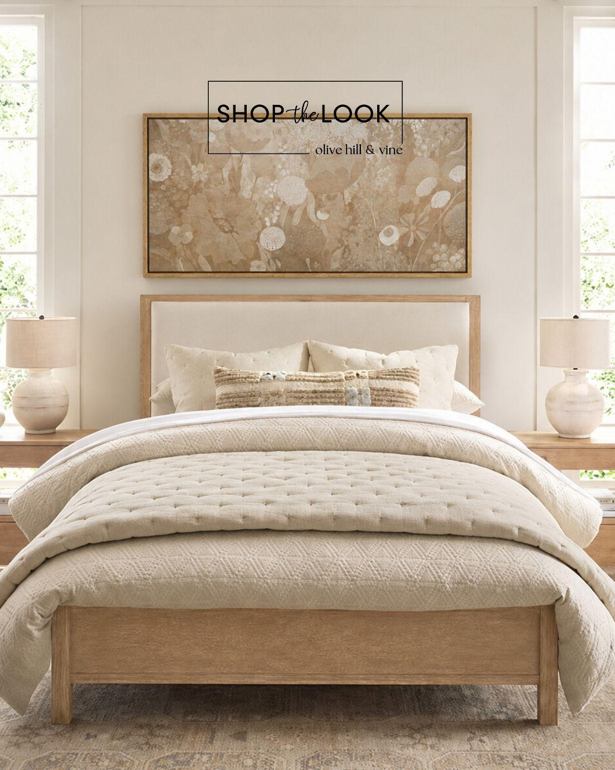 Soft neutrals, natural textures, and a statement floral artwork come together in this bedroom to create a space that feels calm, timeless, and beautifully layered. It's a reminder that simple design choices can make the biggest impact.

#LTKHome