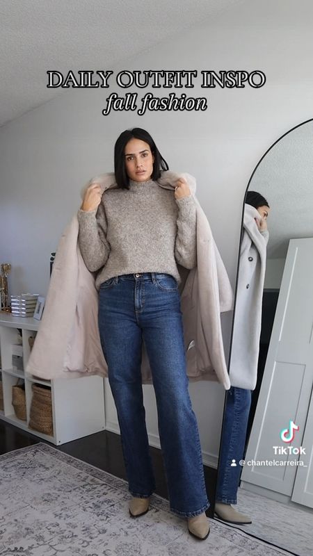 Size 28 jeans 
Medium sweater 
Small coat 
Linking boot options 

#LTKstyletip #LTKSeasonal