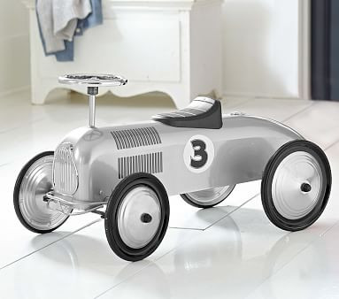 Silver Race Car Ride-On | Pottery Barn Kids