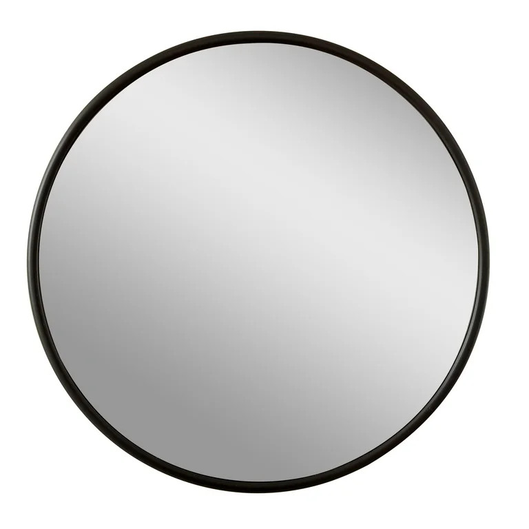 Mainstays 18" x 18" Black Traditional Round Wall Mirror - Walmart.com | Walmart (US)