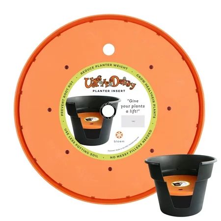 Bloem Ups-A-Daisy Planter Lift Insert 13 x 1 Plastic Round Orange | Walmart (US)