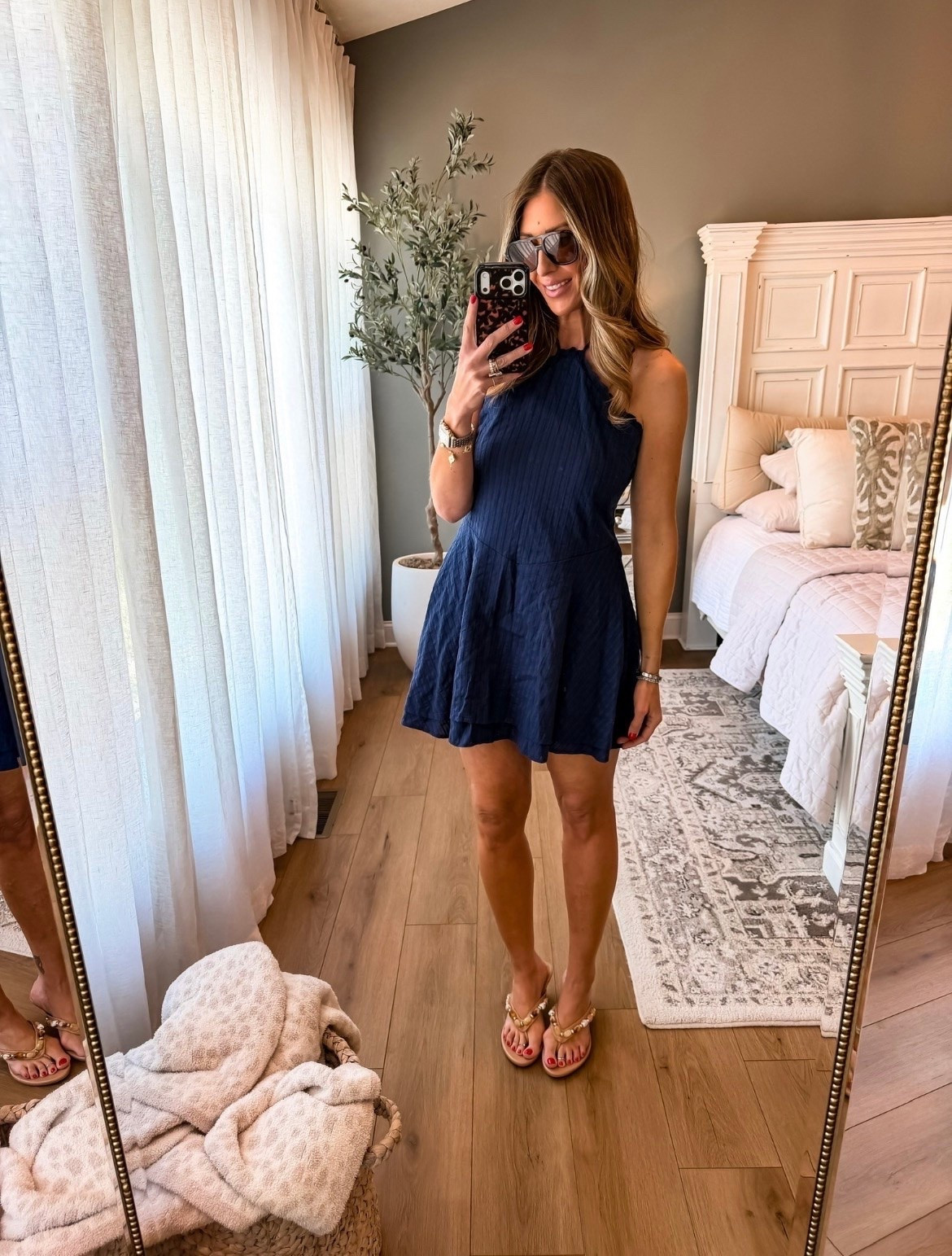 This navy mini dress is one of those easy throw on pieces that instantly looks polished. I love the lightweight flowy fit, subtle texture, and how versatile it is for vacation dinners, summer events, or casual date nights with sandals and gold accessories.

navy mini dress, summer dress outfit, vacation outfit idea, effortless summer style, lightweight dresses, resort wear outfit, casual chic fashion, navy blue dress, feminine summer fashion, beach vacation look, easy everyday outfits, elevated casual style, themominstyle

#LTKOver40 #LTKSeasonal #LTKootd