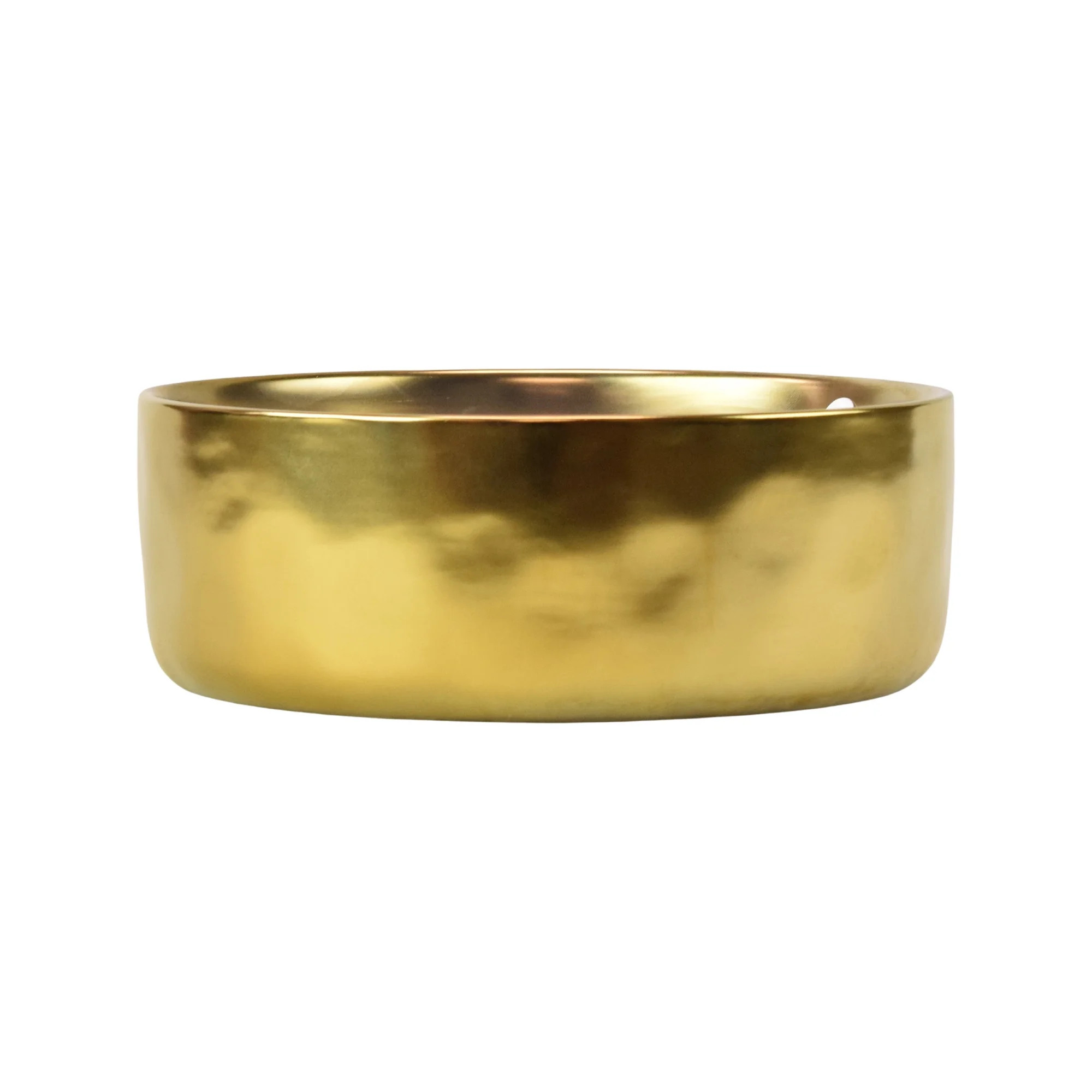 43.7 oz Reactive Glaze Ceramic Bowl with Dustcover Gold / Spiced Vanilla & Tabac | Walmart (US)