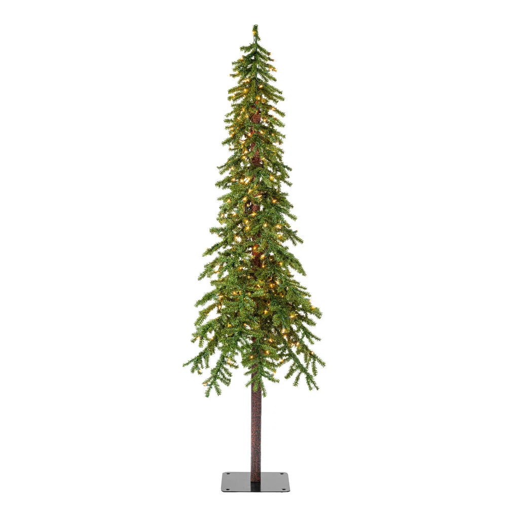 The Holiday Aisle® Alpine With Plastic Trunks 84' Lighted Artificial Pine Christmas Tree | Wayfa... | Wayfair North America