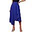 PRETTYGARDEN Women's High Waisted Midi Skirts Tie Front Ruffle Flowy Long Asymmetrical Pleated Su... | Amazon (US)