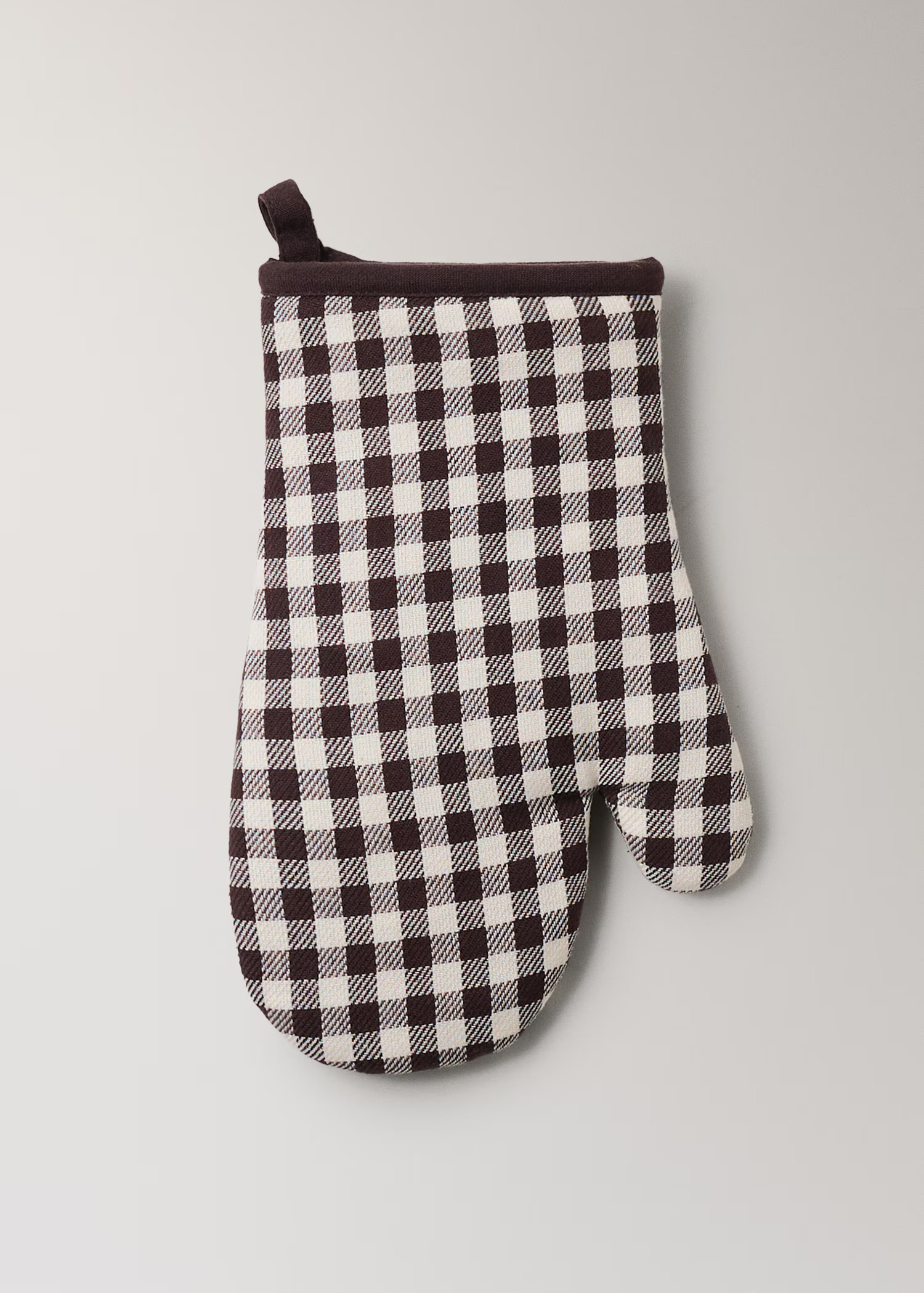 Gingham check cotton oven mitt | Mango (US/MX/AU)