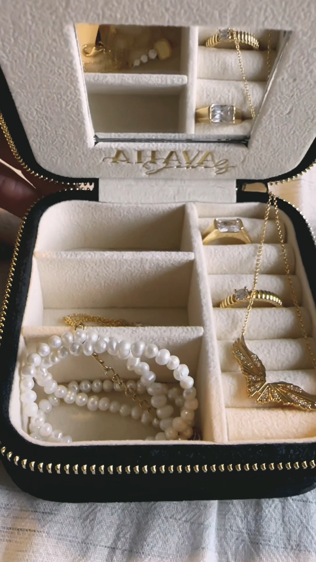 I snagged one of the Ahava Jewels surprise boxes & the pieces I received are simply lovely!!!! I linked them all separately for you as well as the boxes. Grab one for yourself or perhaps a mama friend before they run out! 💫💫
(Please forgive my nails! They got got so damaged from previous treatments that have been trying to let them repair before I dive back in 🫣) 

#LTKMothersDay #LTKdayinmylife #LTKOver40