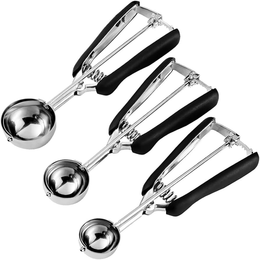 HOMURE H Cookie Scoop Set - Include 1 Tbsp/ 2 Tbsp/ 3Tbsp - 3 PCS Cookie Scoops for Baking - Cook... | Amazon (US)