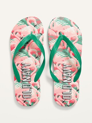 Printed Logo Flip-Flop Sandals for Men (Partially Plant-Based) | Old Navy (US)