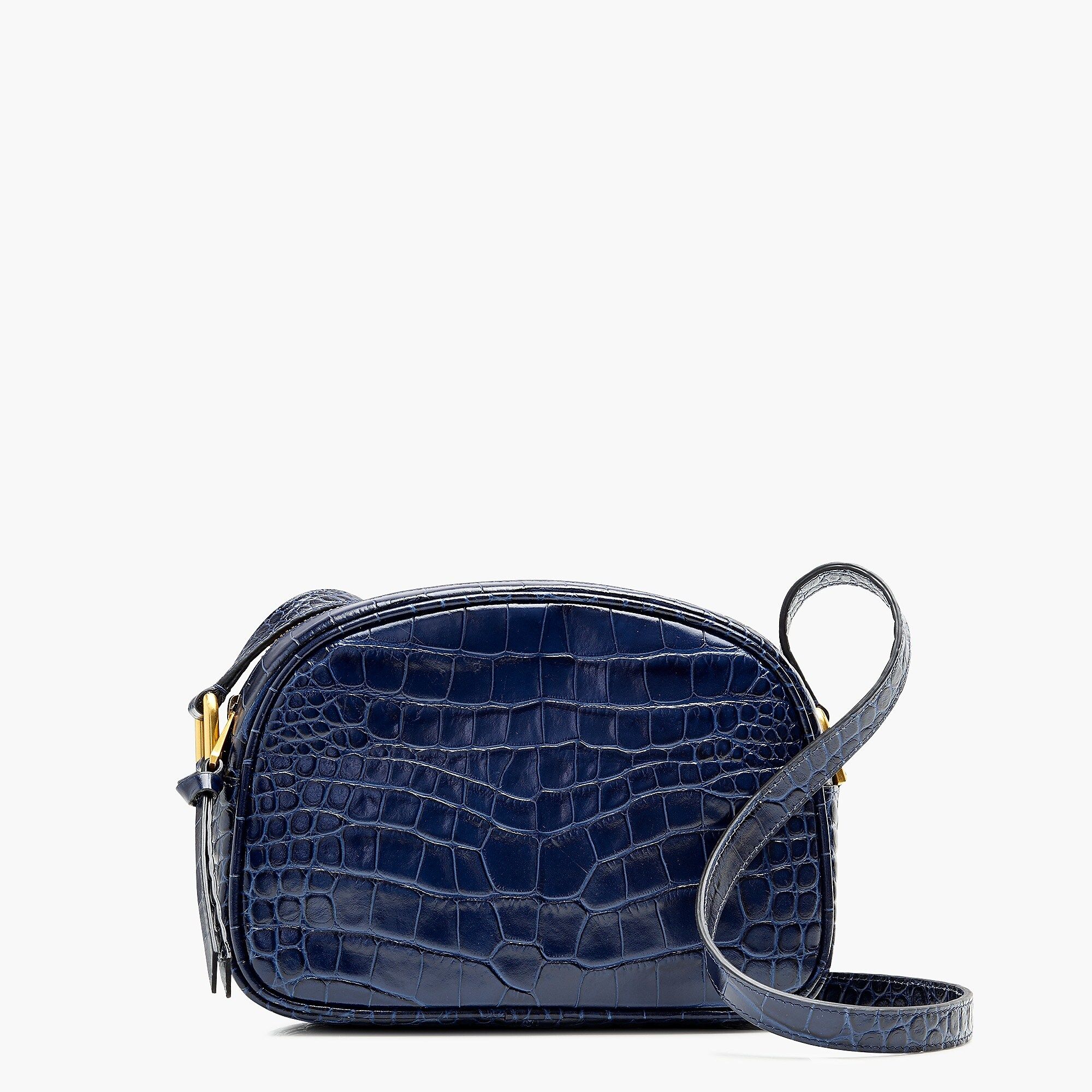 Devon camera bag in croc-embossed leather | J.Crew US