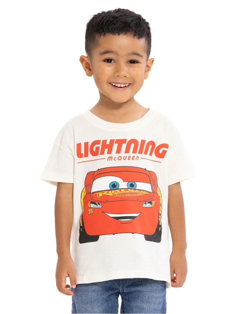 Disney Pixar Cars Toddler Boys Graphic Tee with Short Sleeves, Sizes 12M-5T | Walmart (US)