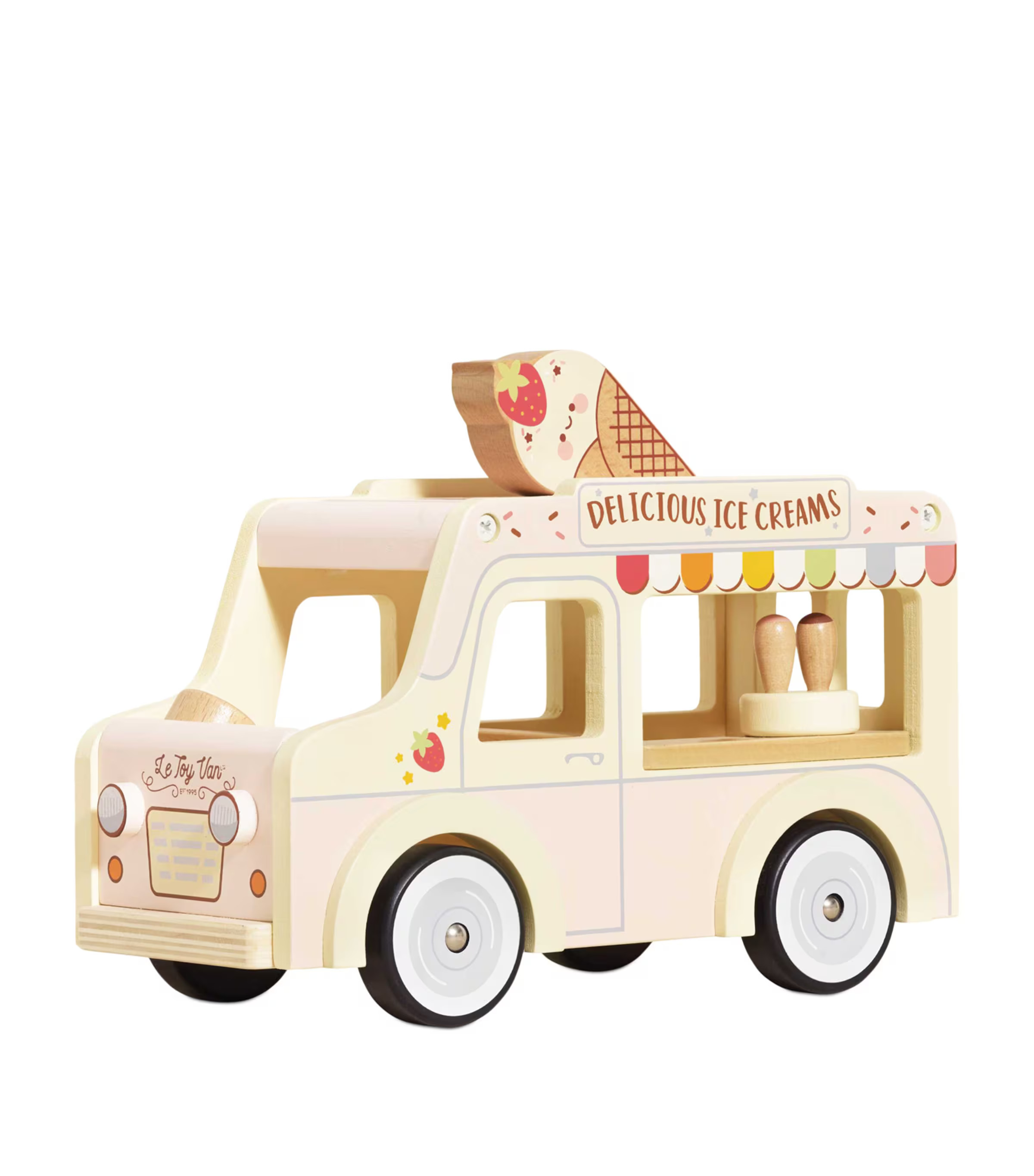 Le Toy Van Wooden Miniature Ice Cream Van | Harrods