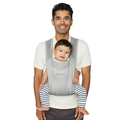 Ergobaby Embrace Baby Carrier Newborn to Toddler - Lightweight Ergonomic Baby Carriers - Cozy Essentials (7-25 Pounds), Soft Air Mesh, Soft Grey | Amazon (US)