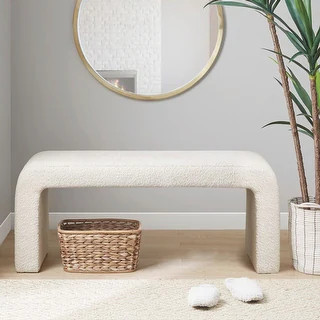 INK+IVY Steve Boucle Waterfall Bench | Bed Bath & Beyond