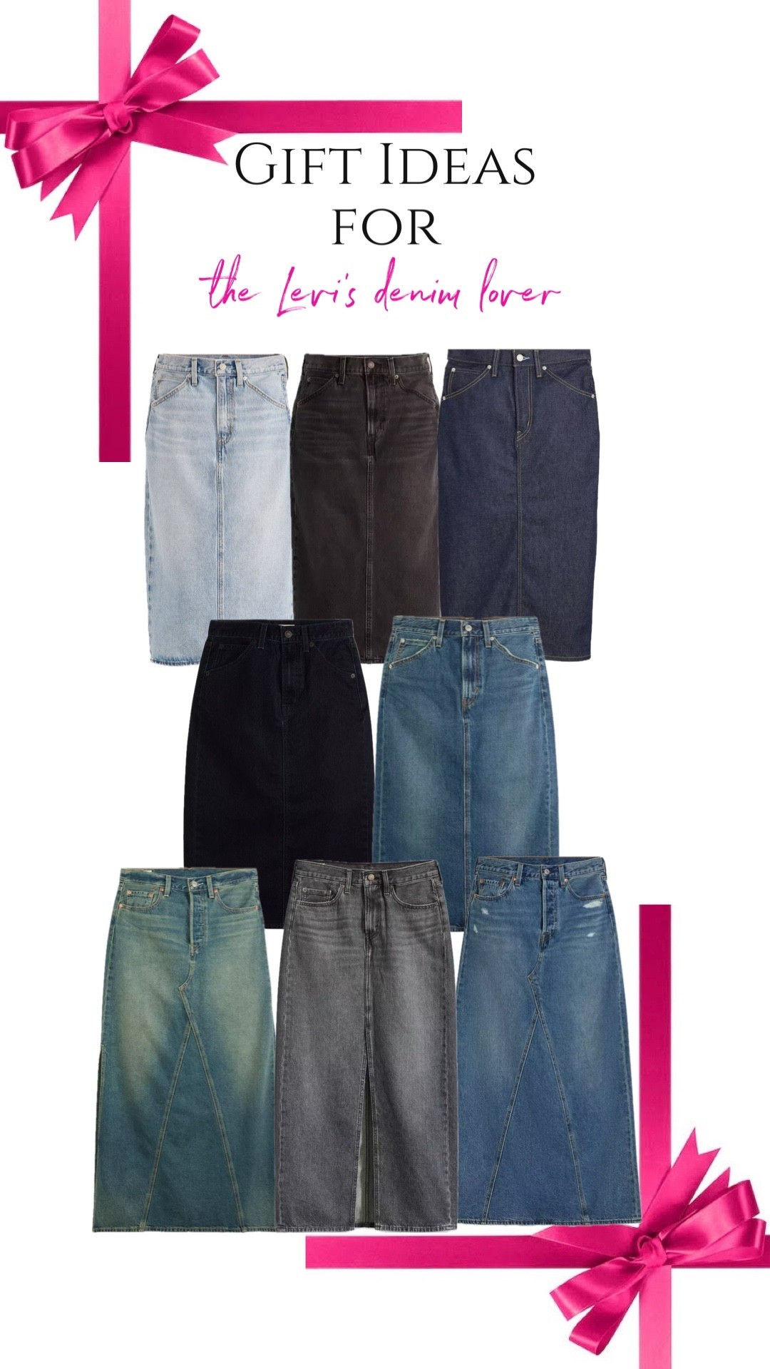 Levi’s signature denim in skirt form!
Now you can have your favorite pair of jeans in a skirt! I love that Levi’s has midi and maxi length skirts! 

#LTKSaleAlert #LTKGiftGuide #LTKFindsUnder100