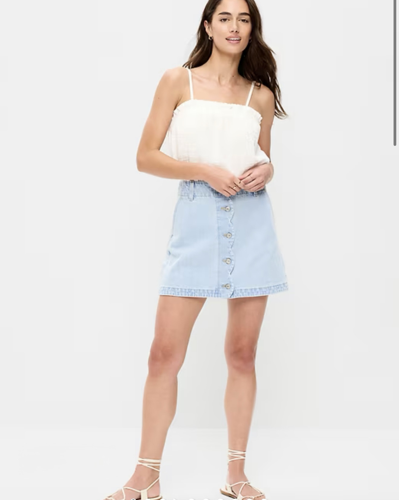 This denim skirt is the cutest thing I’ve ever seen! The scalloped detail sets this one apart. Both colors are so cute! 

#LTKSaleAlert #LTKOver40 #LTKootd