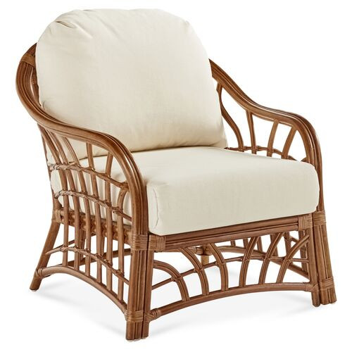 Nadine Rattan Side Chair, Natural/Beige | One Kings Lane