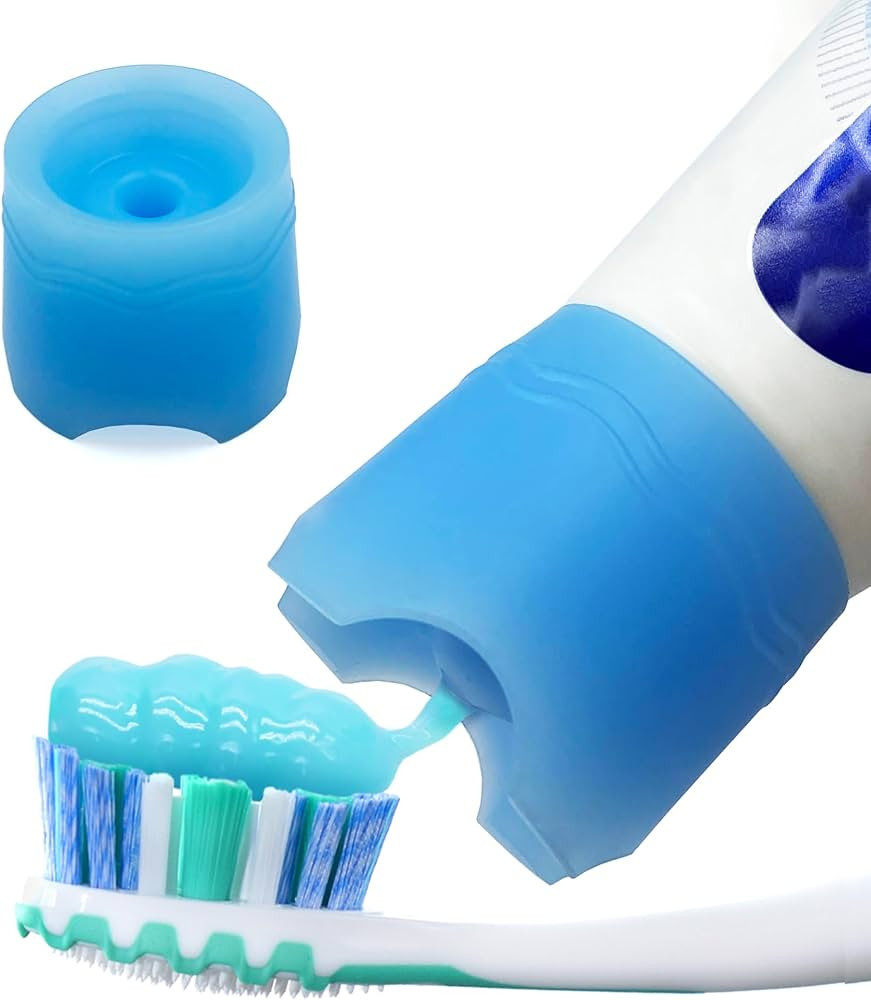 Chrome Cherry SqueezMe Self-Closing Toothpaste Caps, Silicone Lid for Kids & Adults, No Mess Toot... | Amazon (US)