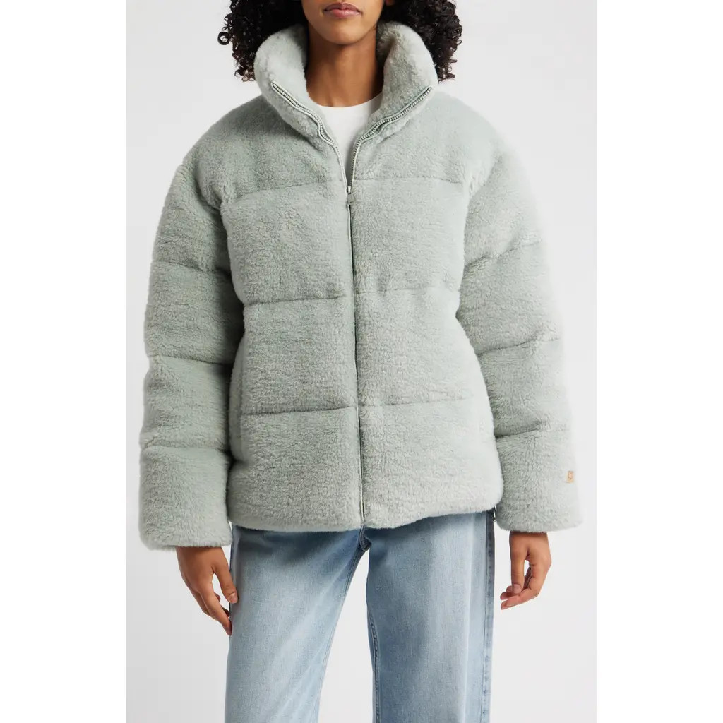 UGG(r) Emmalyn UGGfluff Puffer Jacket in Sidewalk at Nordstrom, Size 2X | Nordstrom