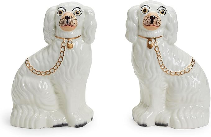 Two's Company Set of 2 Staffordshire Dog Statues (Left Facing, Right Facing) | Amazon (US)